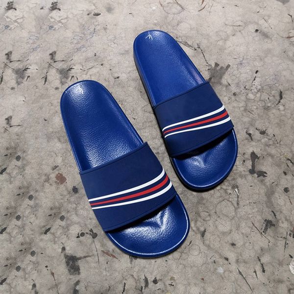 

mens fashion slippers womens flat slides black white blue red designer sandals casual flip flops house mules fur size 35-45