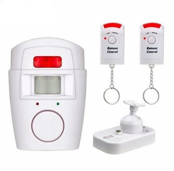 

home security pir alert infrared sensor anti-theft motion detector alarm monitor wireless system+2 remote controller systems