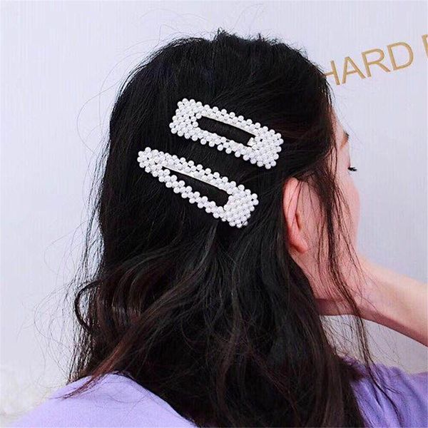 

hair clips & barrettes fashion full simulated pearl pins simple geometric triangle square elegant for women wedding party jewelry, Golden;silver