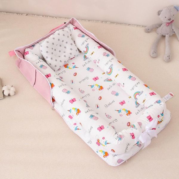 

baby cribs portable nest bed for born travel infant cotton cradle crib lounger bassinet anti-extrusion in