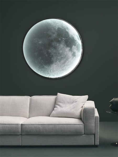 

wall lamps nordic moon art deco acrylic bedroom living room aisle modern creative study sconces lights led round lighting