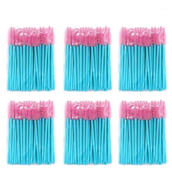 

1000pcs blue eyelash brushes makeup disposable mascara wands applicator spoolers professional eye lashes cosmetic brush1