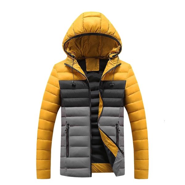 

men's jackets light weight winter jacket parkas thicken young cotton-padded casual hombre fit student male overcoat 07jk, Black;brown