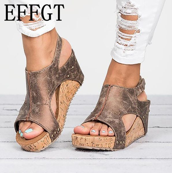 

gladiator sandals platform women wedges shoes female summer trifle open toe high heel size 43, Black