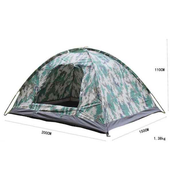 

tents and shelters waterproof tent outdoor digital camouflage camping hiking portable 2 person for beach mountaineering fishing