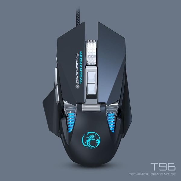 

mice t96 usb wired optical gaming mouse programmable 6 gears 7200dpi adjustable ergonomics macro definition rgb 7 buttons