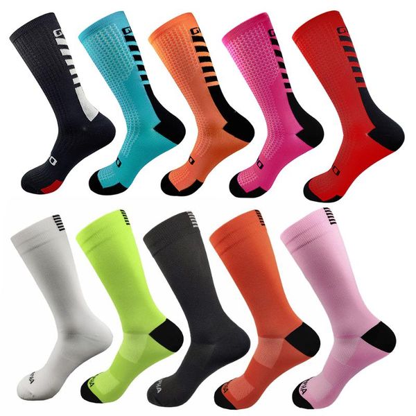 

sports socks professional bike breathable outdoor cycling baketball men women running footwear, Black