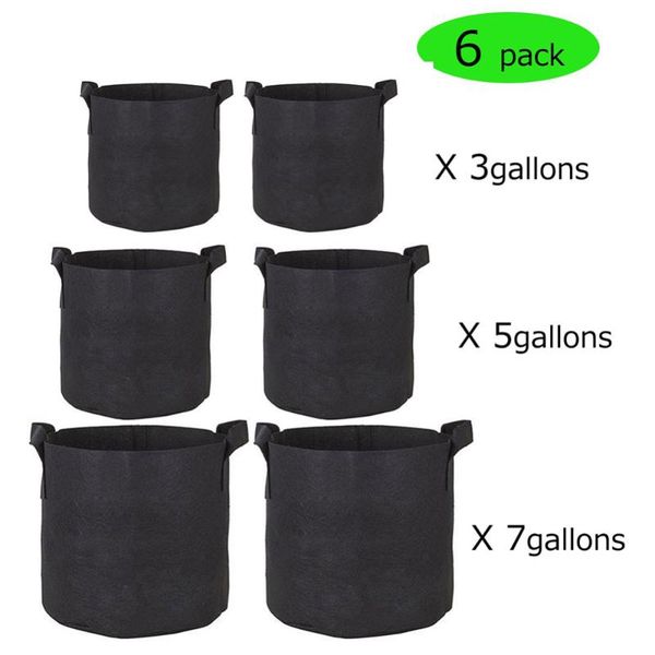 

planters & pots 4/5/6/10pcs seedling grow bags pot set home garden tools strawberry fabric seedsplants vegetable jardin growing