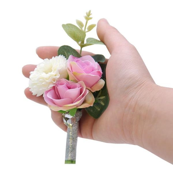 

decorative flowers & wreaths flower decoration wedding supplies festival gift artificial peony and rose wrist bouquet fake