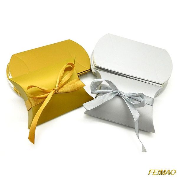 

gift wrap 50pcs candy box kraft paper pillow shape wedding favor boxes pie party bags