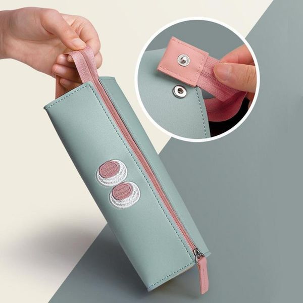 

large capacity pencil case kawaii big eyes pattern stationery for boy school gift pen box supplies bag girl y0w8 bags