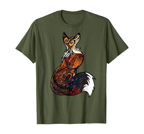 

fox hand drawing t-shirt, White;black