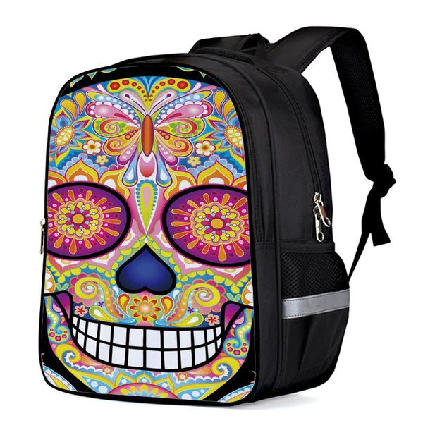 

backpack color skull schoolbag children school boy girl kindergarten