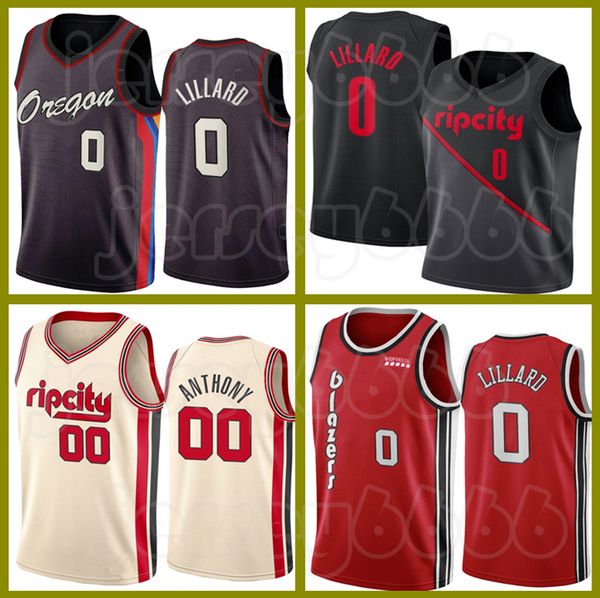 

damian 0 lillard basketball blazersjerseys portlandtrailnew collin 2 sexton 2021 carmelo 00 anthonydurant jerseys 13, Black;red