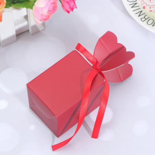

50pcs wedding candy box vase shape delicate party (claret) gift wrap