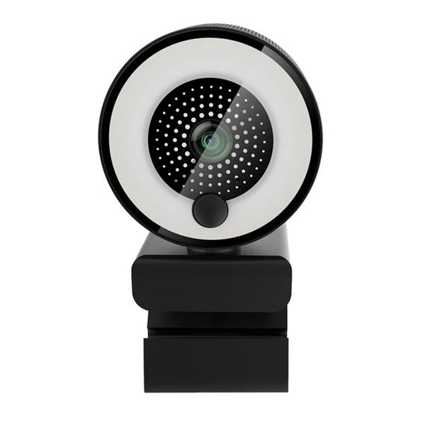 

dual microphone real-time webcam computer camera with fill light for pc plug and play drive webcams