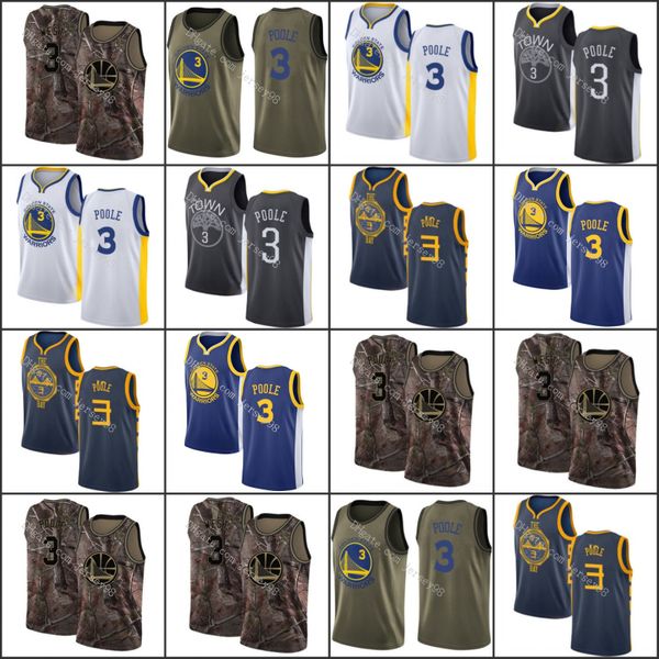 

golden state warriors men #3 west poole white retro basketball jersey, Black