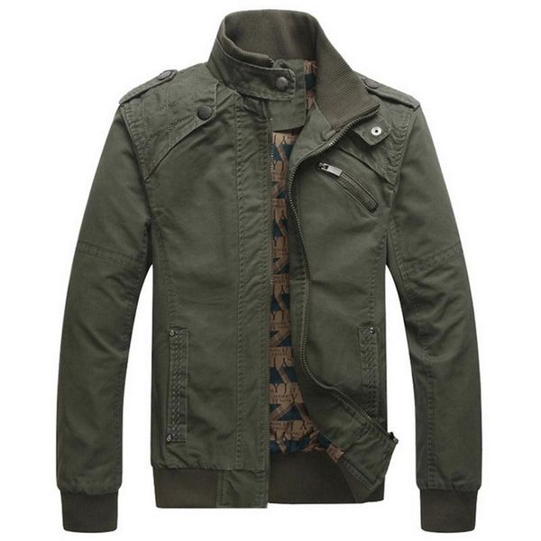 

men's jackets cotton military jacket men nice autumn soldier style male slothing mens bomber plus size 3xl, Black;brown