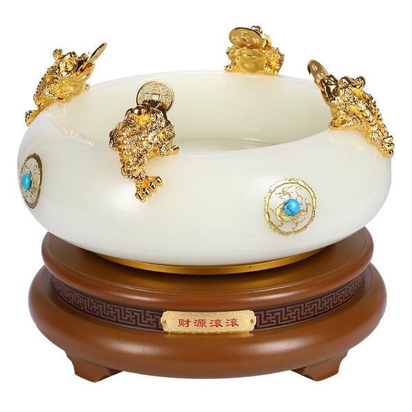 

decorative objects & figurines fortune rolling cornucopia decoration feng shui compass colored glaze craft gift home decorations