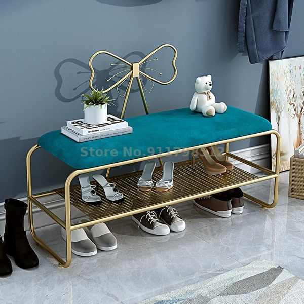 Одежда шкаф хранения Light Luxury Shoe Maneing Stool Creative Net Знаменитость Домашнее вход Простые и современные северные шкафы могут сидеть I