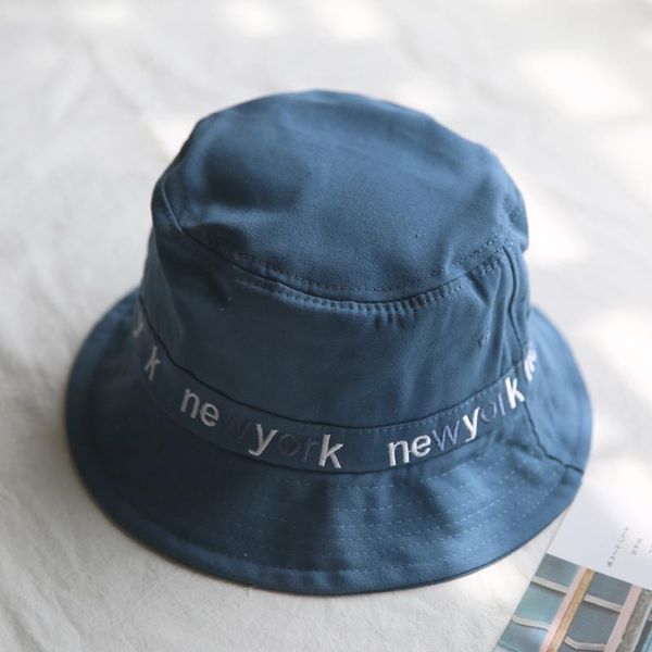 

cloches 2021 cotton letter bucket hat fisherman outdoor travel sun cap hats for men women hip hop, Blue;gray