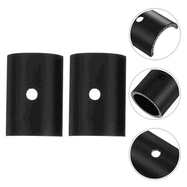 

bike handlebars &components 1 pair durable handlebar spacers aluminum alloy shims (black)