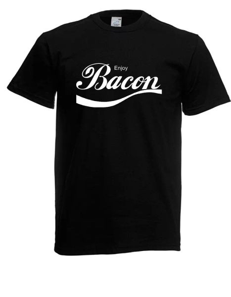 

mens t-shirt enjoy bacon size up to 5xl, White;black