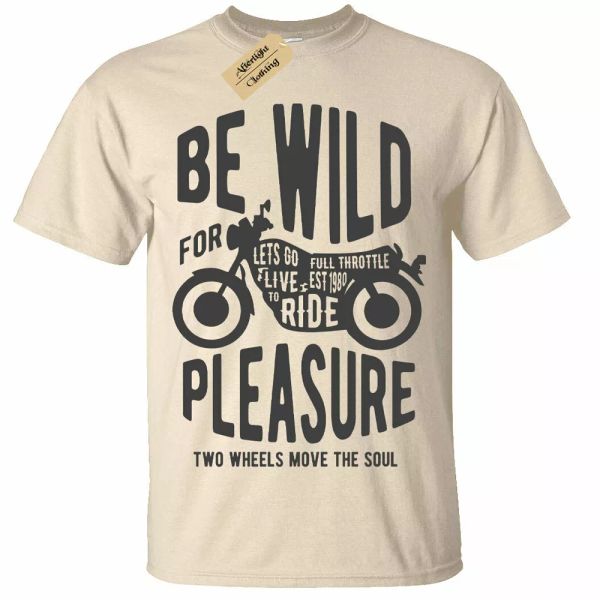 

Ser Salvaje Camiseta Motorista Camiseta Hombre Top, White;black