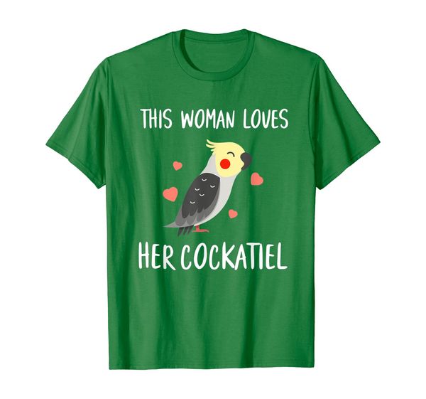 

cockatiel woman - cute funny cockatiel bird lover t-shirt, White;black