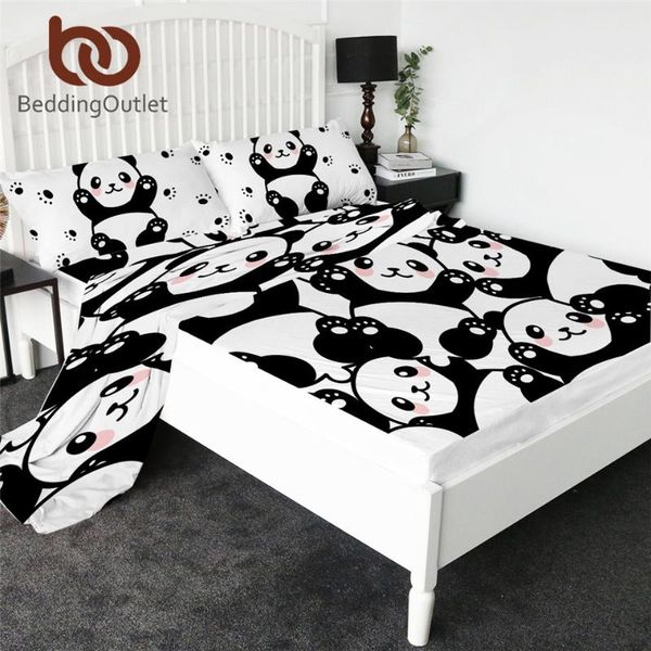 

sheets & sets beddingoutlet panda bed sheet cartoon microfiber set animal bedspreads soft flat cute kids bedding fitted