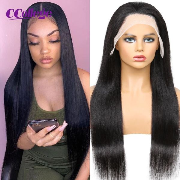 

lace wigs straight front wig human hair 32 inch 30 brazilian 180 density remy, Black;brown
