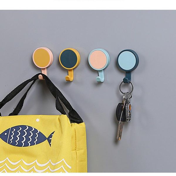 

hooks & rails 360 rotation hook strong viscose plastic door hanger self adhesive wall hat racks key widely used