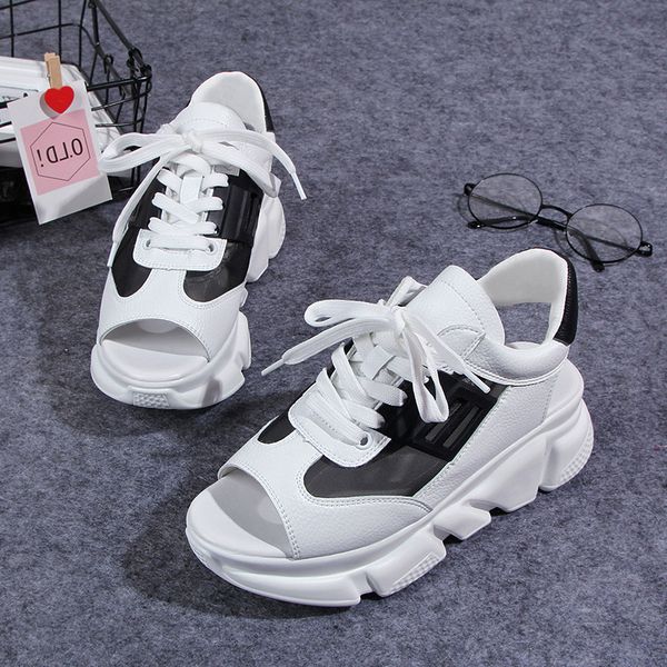 

sandal sponge chalaza toe fashion 2021 women's shoes summer sandals, Black