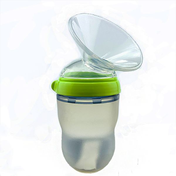 

manual breast pump for wide-bore bottle integrated cover maternity products silicone suction cup nipple