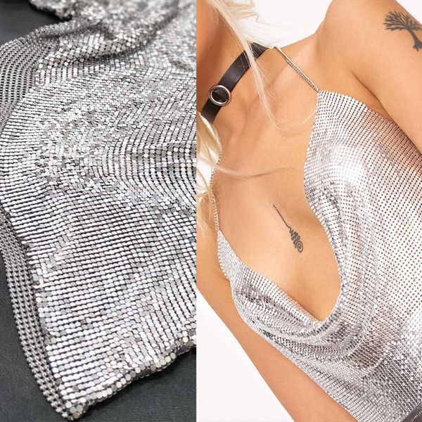 

ribbon 60 x18 inches silver metal mesh fabric metallic sequin sheet sequined loop square for diy dress curtains table cloth bags shoes, Pink;blue