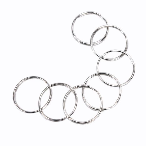 

keychains 50/100pcs 25mm good quality practical split rings key ring findings durable diy making keychain clip holders, Silver