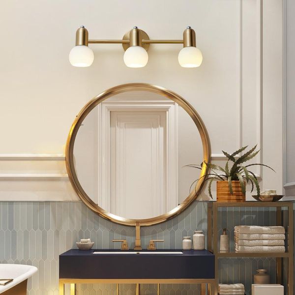 

wall lamp nordic led mirror front light dressing table sink bathroom bedroom bedside creative indoor home gold decor lighting cl70605