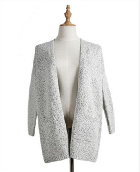 

autumn winter fashion long sleeve women sweaters loose knitting cardigan knitted pull sw392, White;black