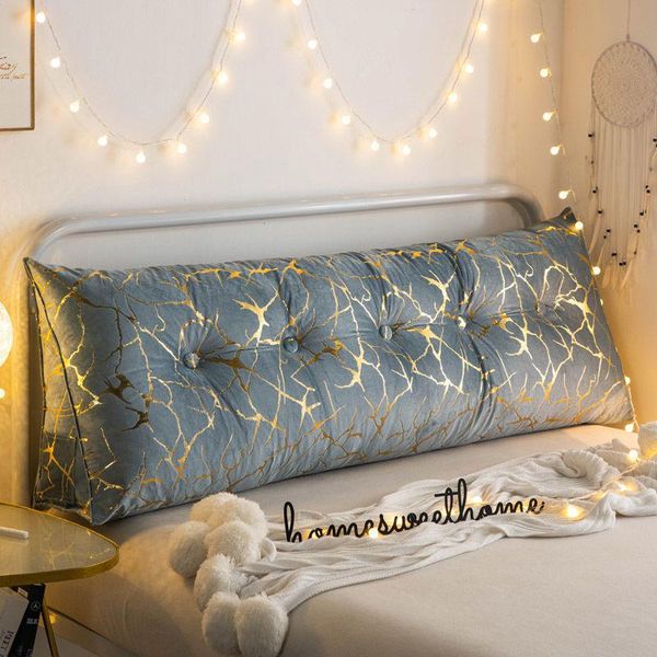 

cushion/decorative pillow fashion gold foil printing large back cushion plush removable sofa cute triangle bedside soft floor
