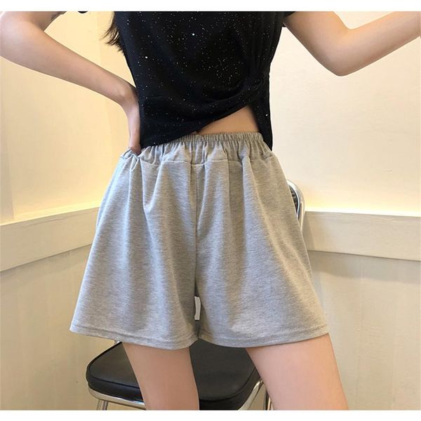 

women's shorts women simple casual sports zipper patchwork summer female home loose, White;black