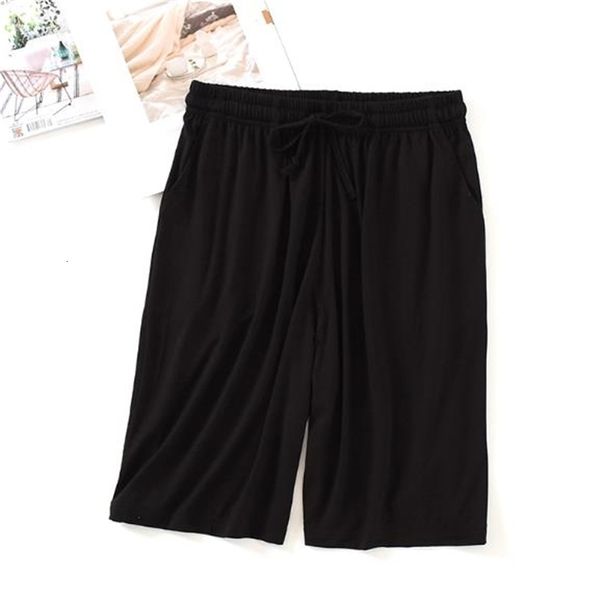 

women's pants & capris pajama pants summer modal cotton sleepwear fifth pant lounge wear loose nightwear women's home pant sleep p, Black;white