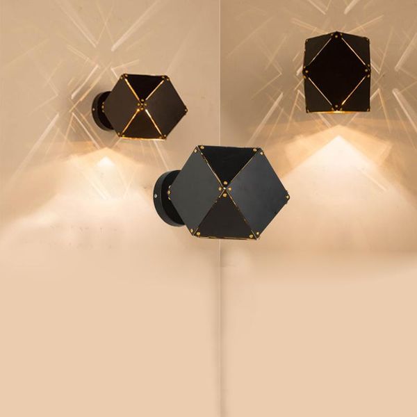 

wall lamp nordic modern welles metal faceted villa el gallery bar +
