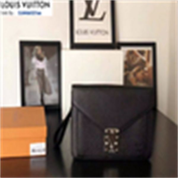 

wallet brand chain designer luxury purse m40852 litchi compact pattern evening portable clutch wallets men real clutches leather key long ca, Red;black