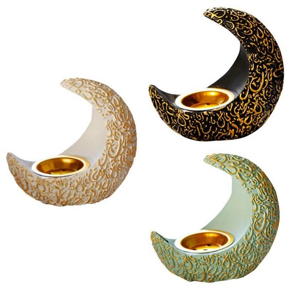 

fragrance lamps ramadan crescent resin incense burner ancient and elegant european deskdecoration