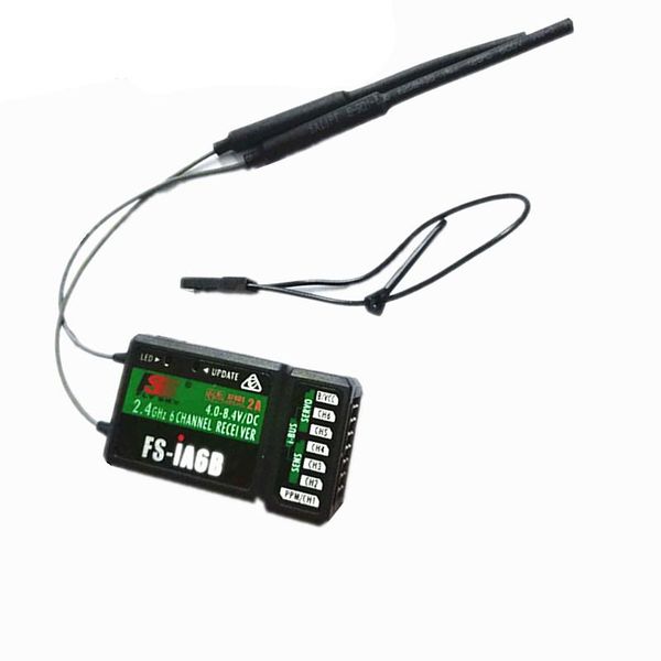 

100% original flysky ia6b receiver fs-ia6/fs-ia6b/ 6ch 2.4g dual antenna rc for fs- fsi6 fs-i4 remote controlers