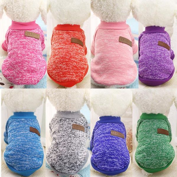 

dog apparel many colors pet puppy classic sweater fleece clothes warm winter