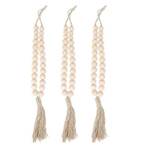 

3pcs wood bead tieback multi-purpose curtain tassel & drapes