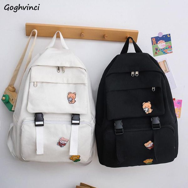 

backpack backpacks students multi-pockets canvas water-proof chic harajuku simple all-match fashion school-bag korean style daily retro