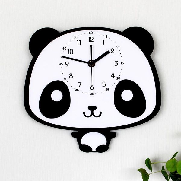 

wall clocks kids bedroom pendulum hanging clock modern design animals children watch horloge living room decoration bi50wc