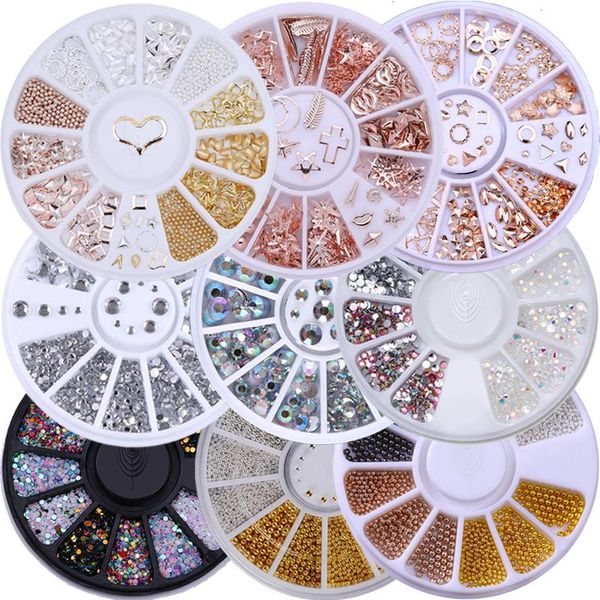 

nail art decorations mixed color chameleon stone rhinestone for nails small irregular beads 3d decoration in wheel accessories, Silver;gold